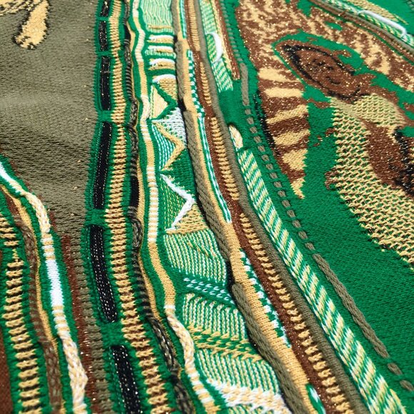 KAPITAL Japan Gaudy Knit Green Crew Neck Pullover Sweater Size S-XL - Picture 2 of 10